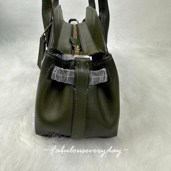 Coach Empire Carryall Bag 34 Shoulder Bag In Leather/Gold/Olive CCC30 NWT - Picture 3 of 9